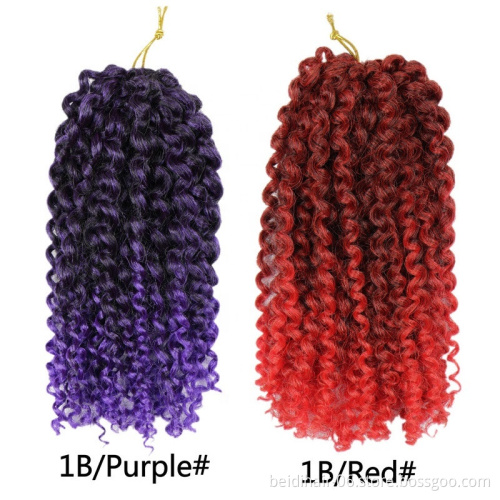 8 Inch Short Marley bob Braids Crochet Hair Pre Stretched Marly Bob Ombre Kinky Curly Twist Braiding Hair